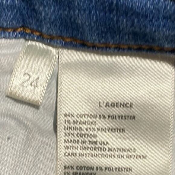 L’AGENCE skinny distressed crop length jeans size 24 - Picture 13 of 13